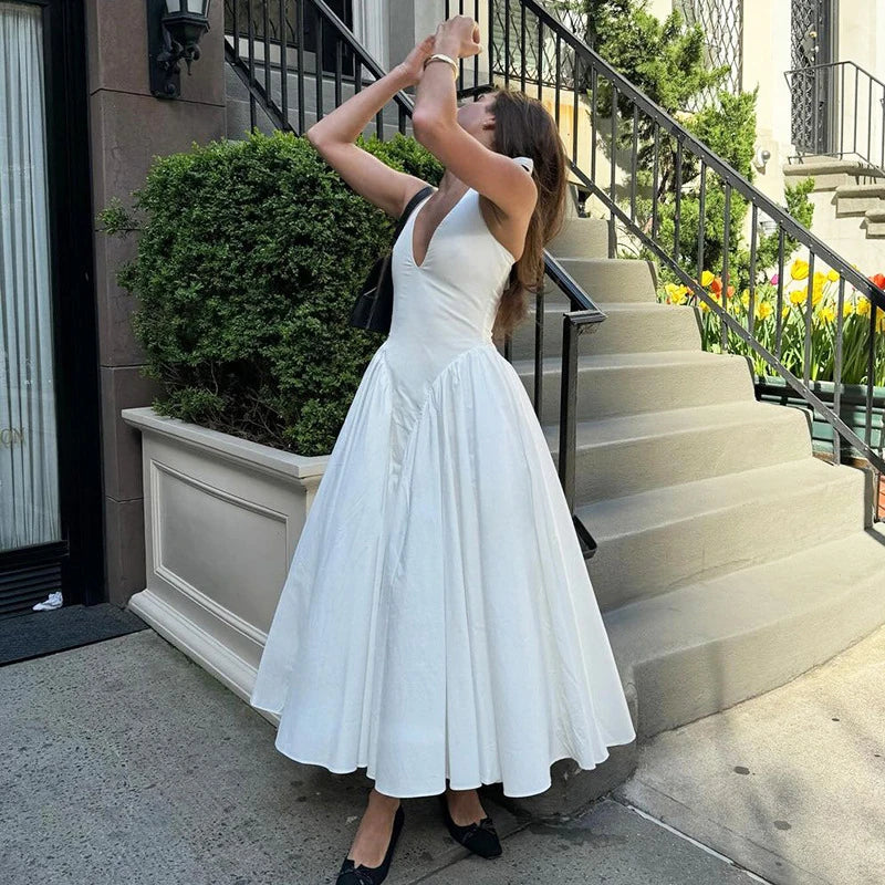 ADELINA™ | VESTIDO MAXI PURO