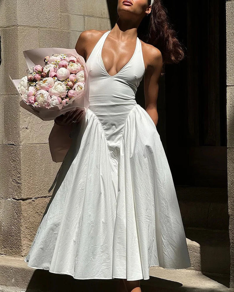 ADELINA™ | VESTIDO MAXI PURO
