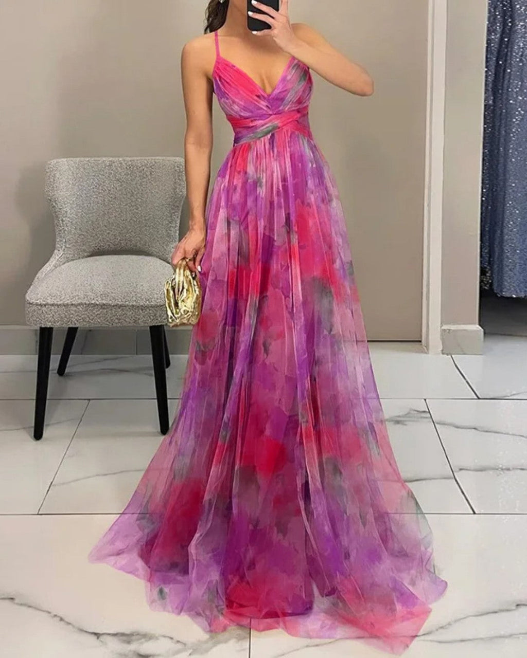 AROA™ | VESTIDO MAXI FLORAL ENCANTADOR