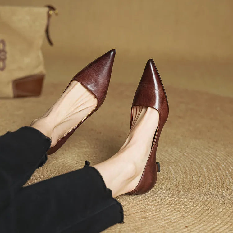VALERIA™ | TACONES DE CUERO AUTÉNTICO