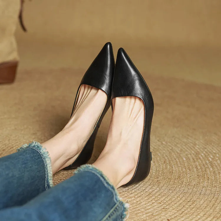 VALERIA™ | TACONES DE CUERO AUTÉNTICO