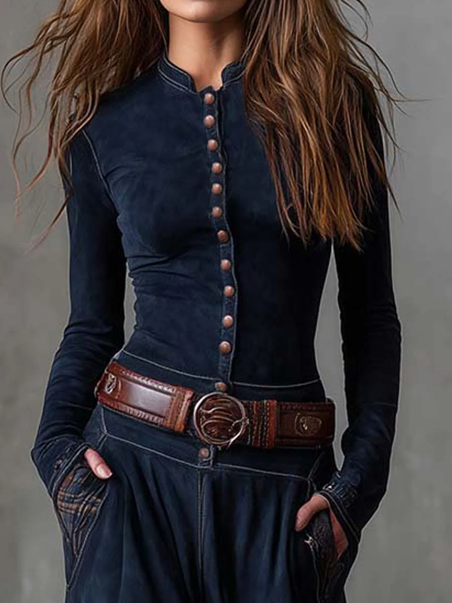 LEONORA™ | VESTIDO LARGO DE ANTE