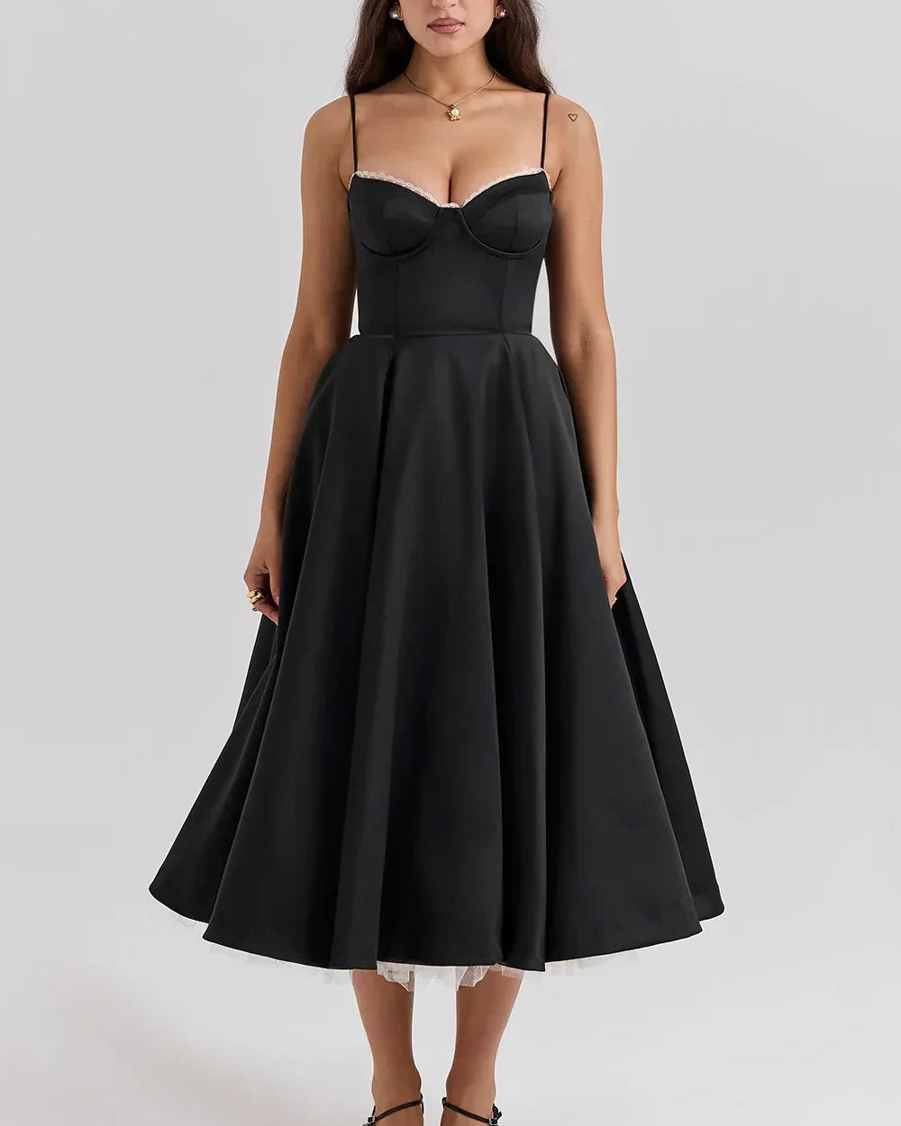 ARIEL™ | VESTIDO MIDI DE LUJO
