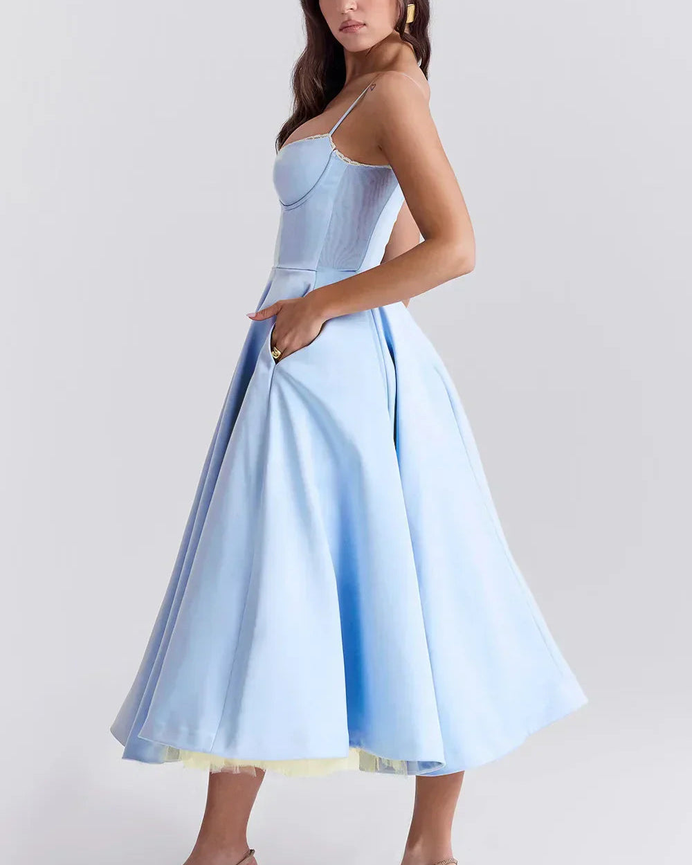 ARIEL™ | VESTIDO MIDI DE LUJO