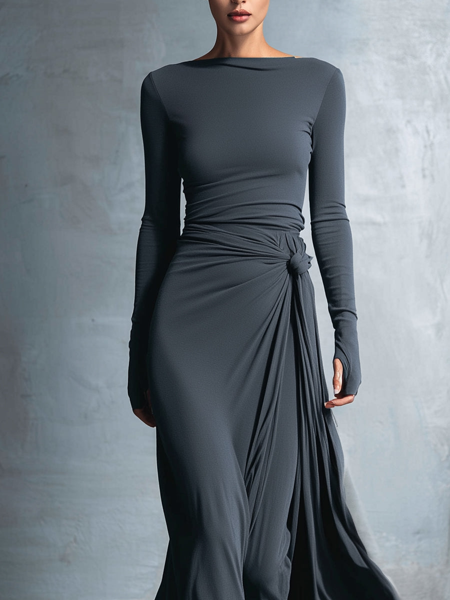 PAULA™ | VESTIDO MAXI EXQUISITO CON NUDO ENVOLVENTE