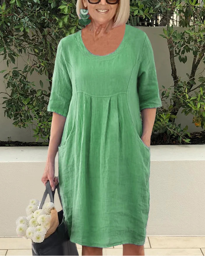 AMAYA™ | VESTIDO OVERSIZE CON BOLSILLOS