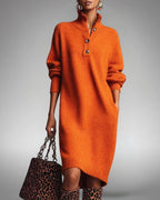 MAITE™ | VESTIDO DE PUNTO SUAVE ABOTONADO