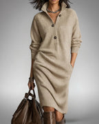 MAITE™ | VESTIDO DE PUNTO SUAVE ABOTONADO