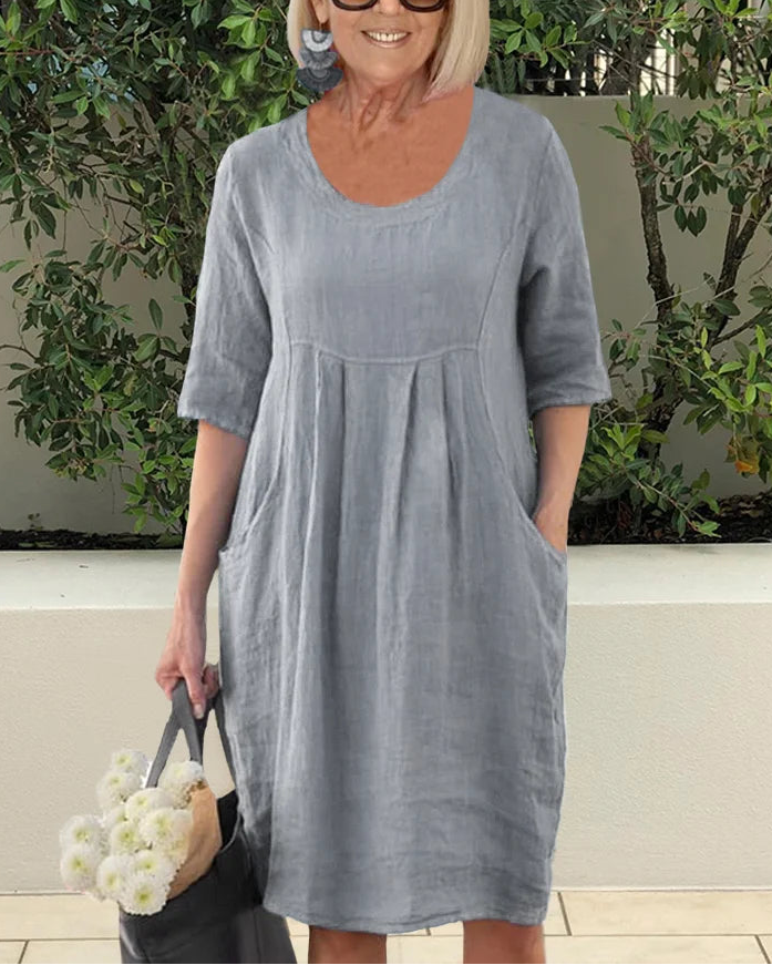 AMAYA™ | VESTIDO OVERSIZE CON BOLSILLOS