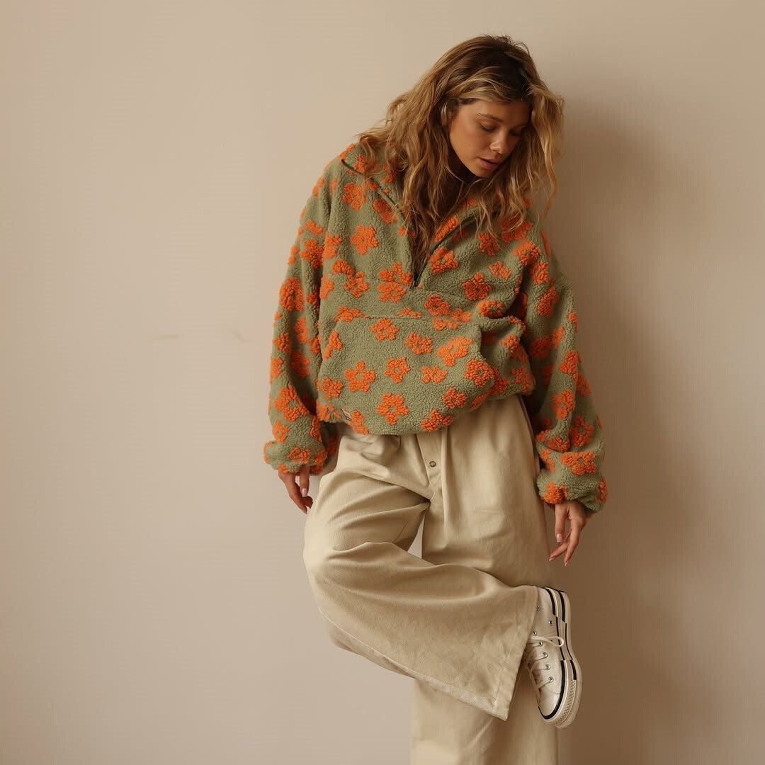 MARISOL™ | SUÉTER DE FELPA ESTAMPADO FLORAL