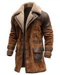 DON GASPAR™ | ABRIGO VINTAGE DE CUERO CON PELAJE