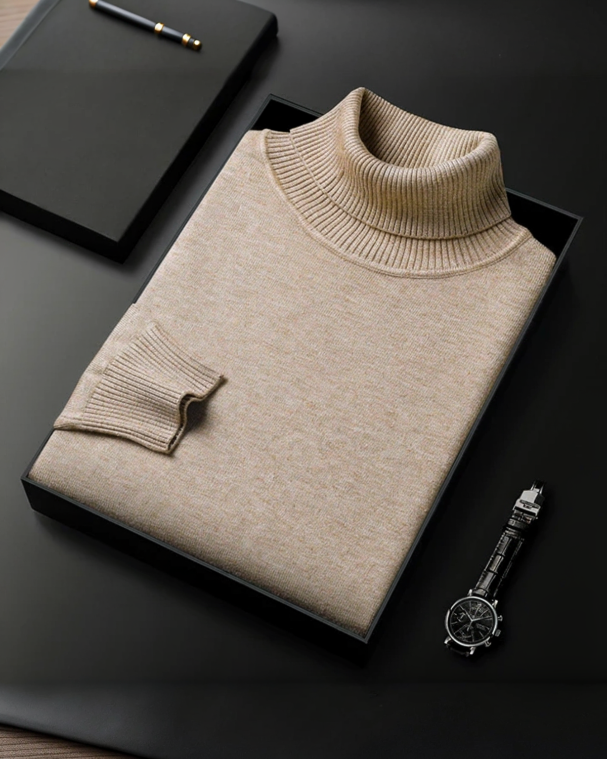 TITO VALDÉS™ | SUÉTER DE LANA CACHEMIRA CUELLO ALTO