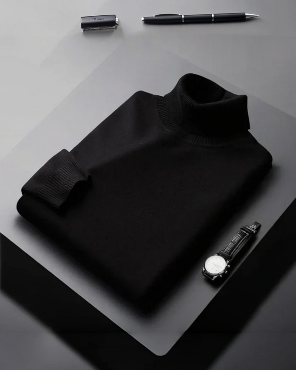 TITO VALDÉS™ | SUÉTER DE LANA CACHEMIRA CUELLO ALTO