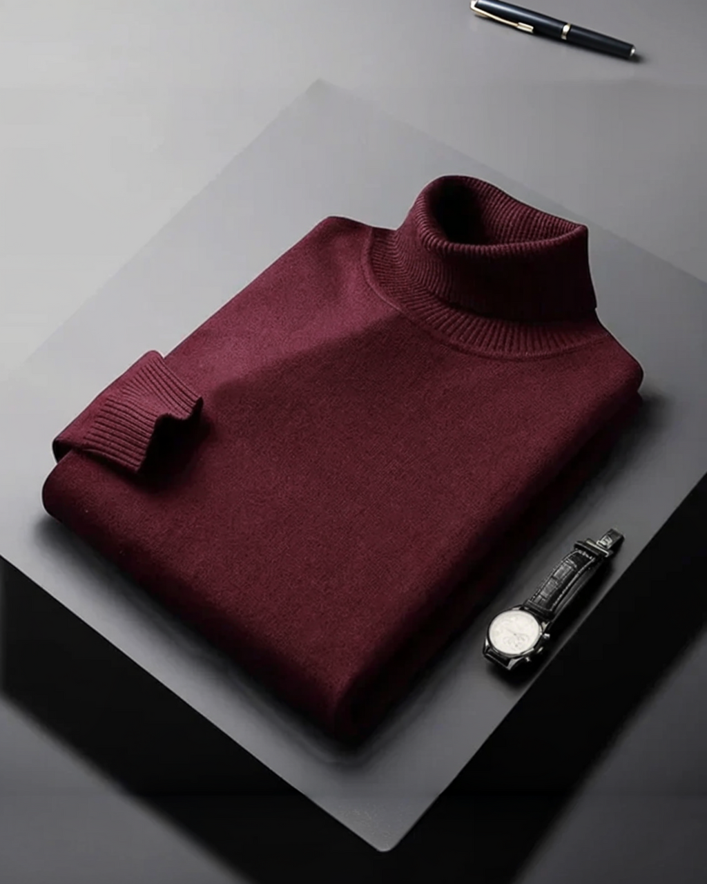 TITO VALDÉS™ | SUÉTER DE LANA CACHEMIRA CUELLO ALTO
