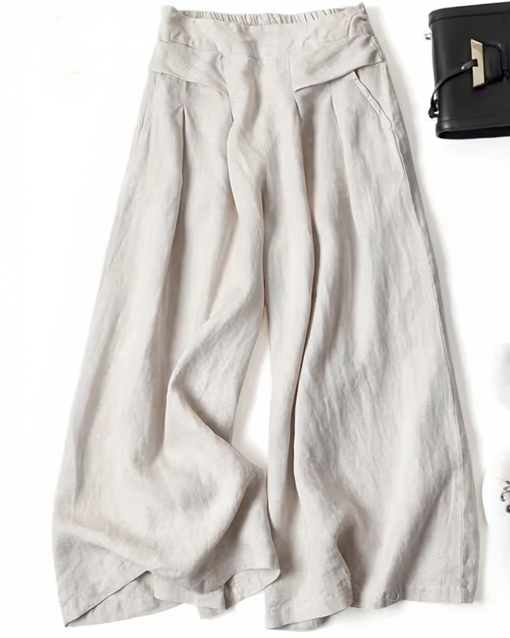 ARIADNA™ | PANTALONES DE LINO PIERNA ANCHA