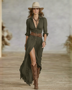 DANIELA™ | VESTIDO MAXI CAMISERO EFECTO LINO