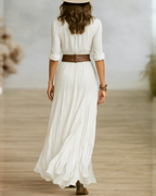 DANIELA™ | VESTIDO MAXI CAMISERO EFECTO LINO