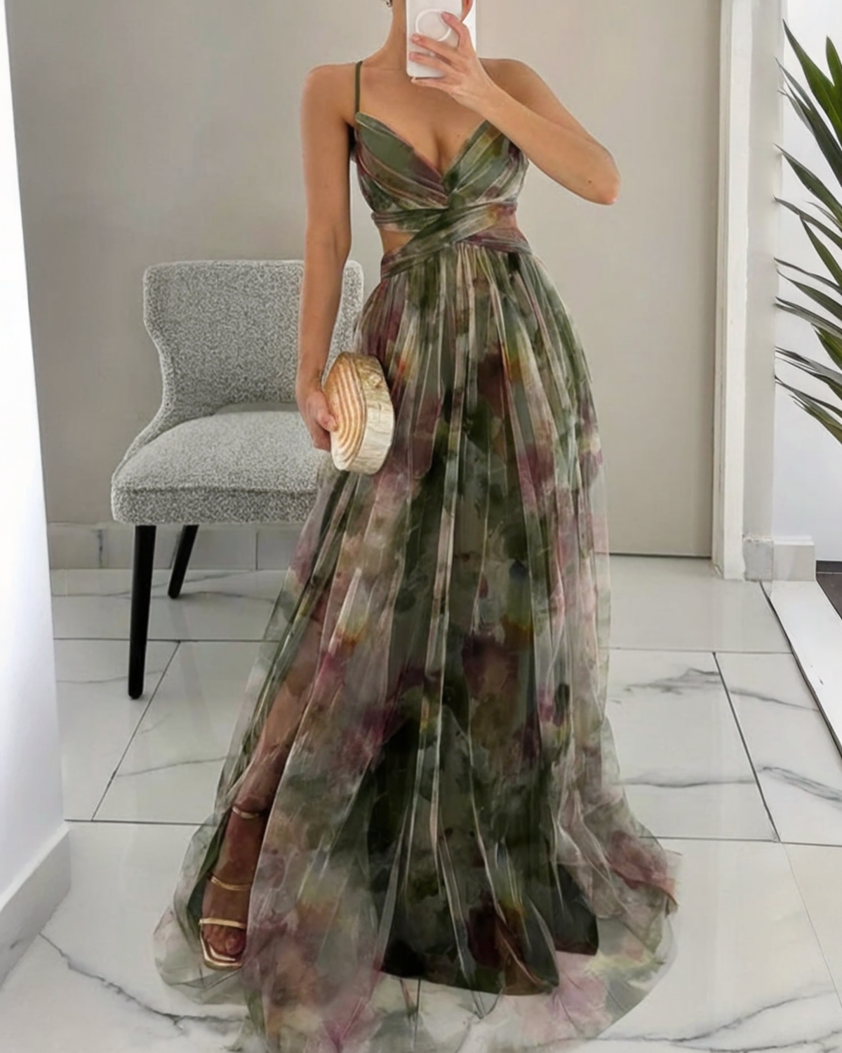 AROA™ | VESTIDO MAXI FLORAL ENCANTADOR