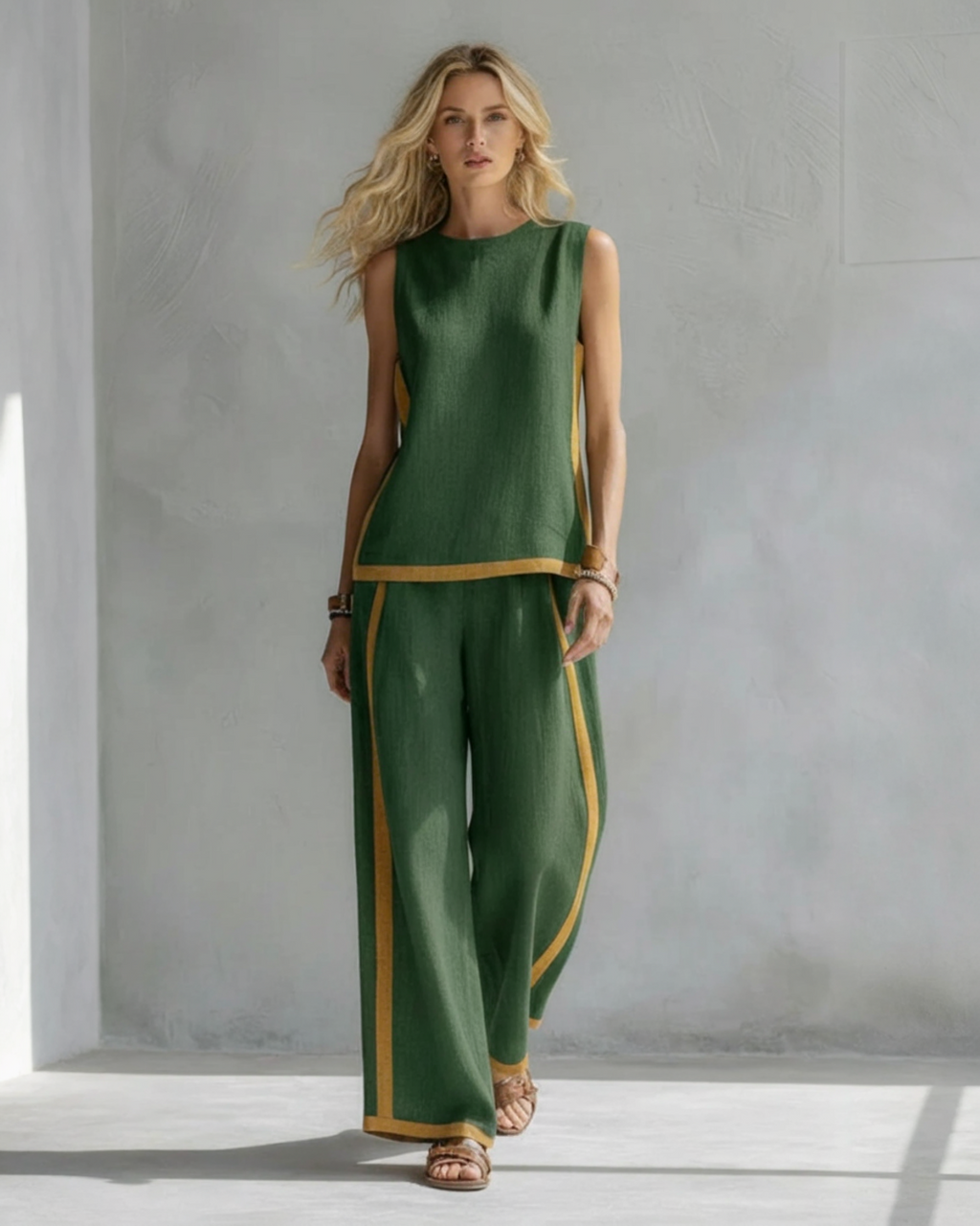 LEILA™ | CONJUNTO ELEGANTE DE ALGODÓN Y LINO