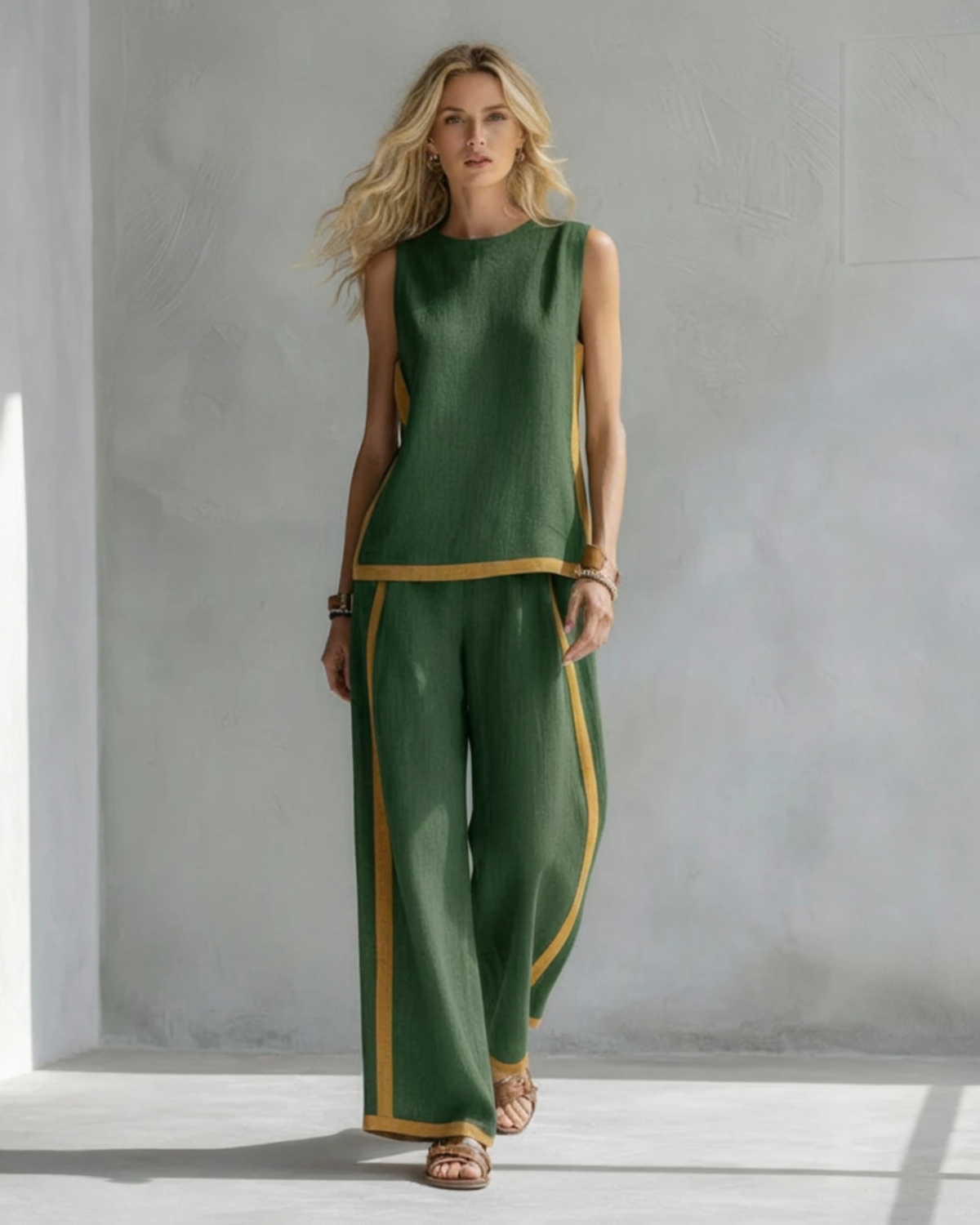 LEILA™ | CONJUNTO ELEGANTE DE ALGODÓN Y LINO