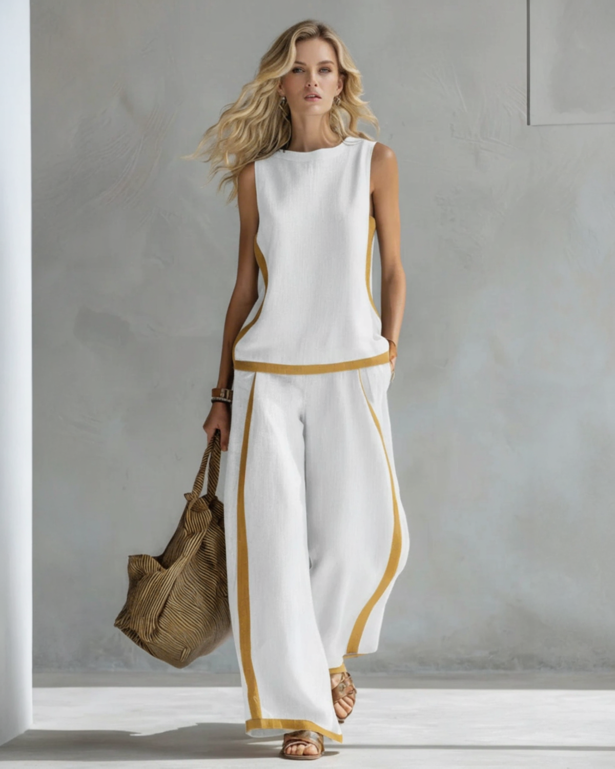 LEILA™ | CONJUNTO ELEGANTE DE ALGODÓN Y LINO