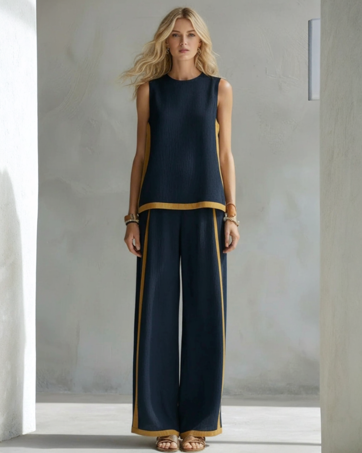 LEILA™ | CONJUNTO ELEGANTE DE ALGODÓN Y LINO