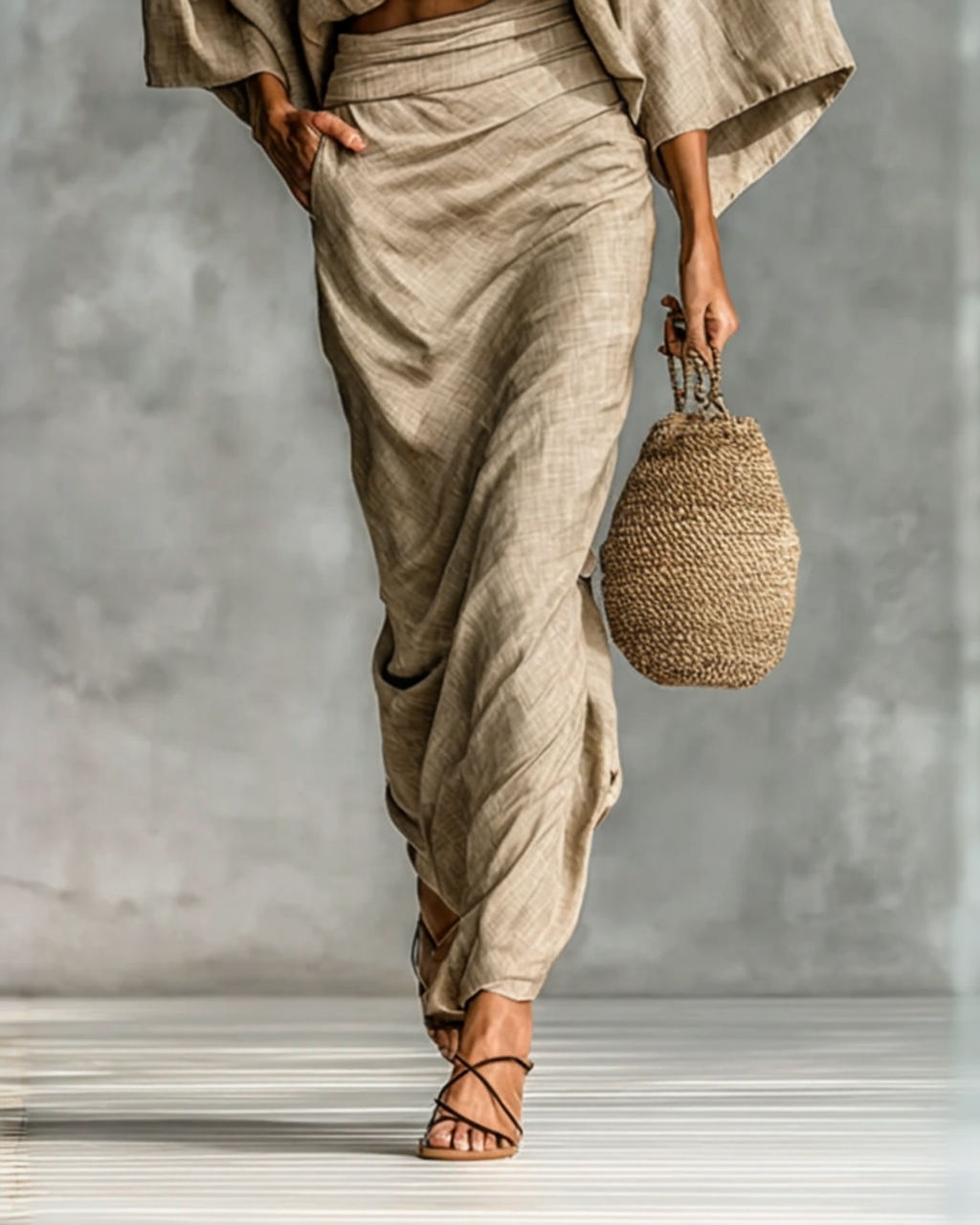 ITZEL™ | CONJUNTO PREMIUM DE BLUSA AMPLIA Y FALDA ENVOLVENTE