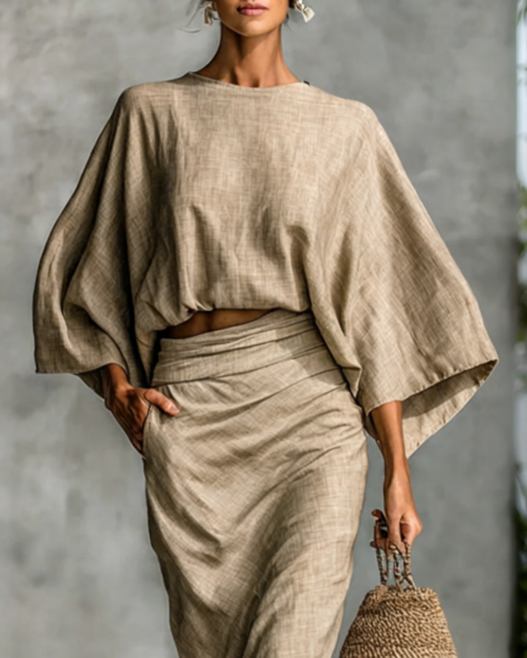 ITZEL™ | CONJUNTO PREMIUM DE BLUSA AMPLIA Y FALDA ENVOLVENTE