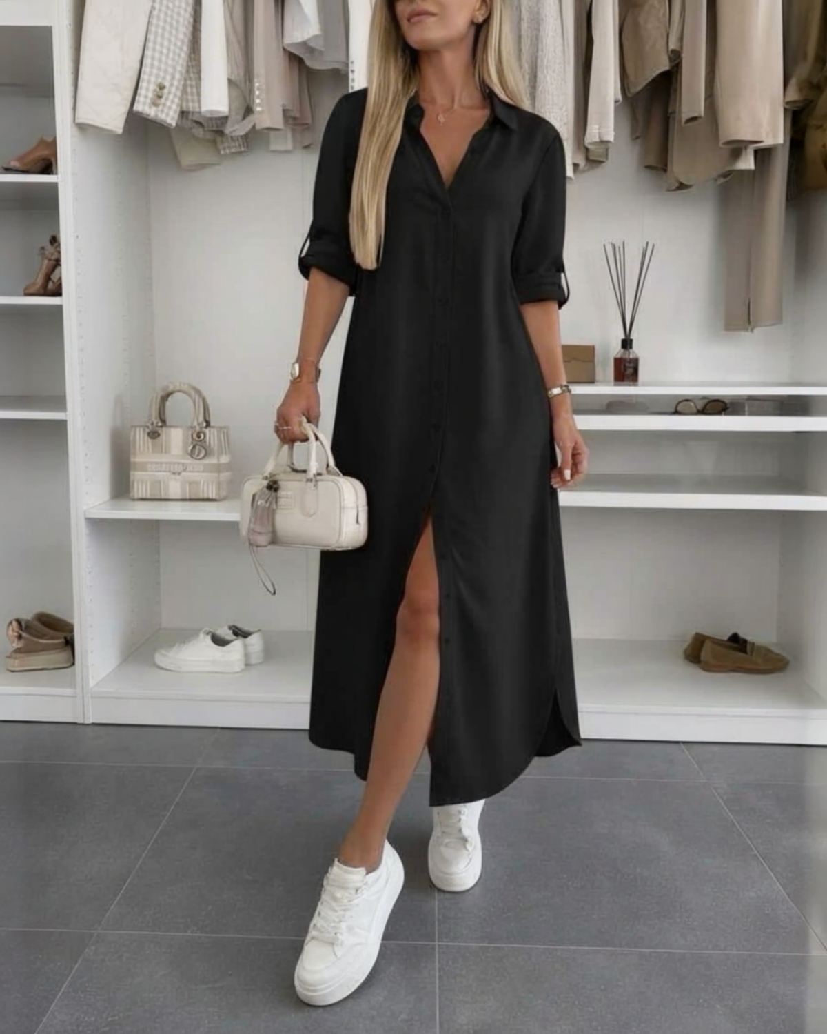 ADELA™ | VESTIDO CAMISERO OVERSIZE