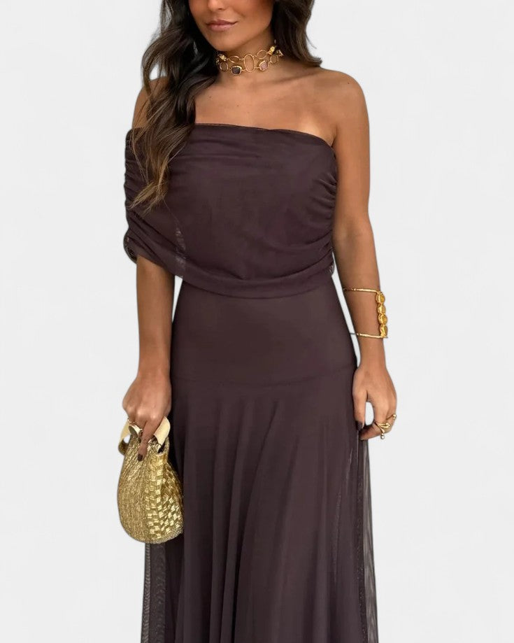 ALICIA™ | VESTIDO MAXI DE UN HOMBRO