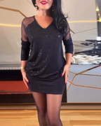 SAMANTA™ | VESTIDO DE MALLA ESCOTADO EN V