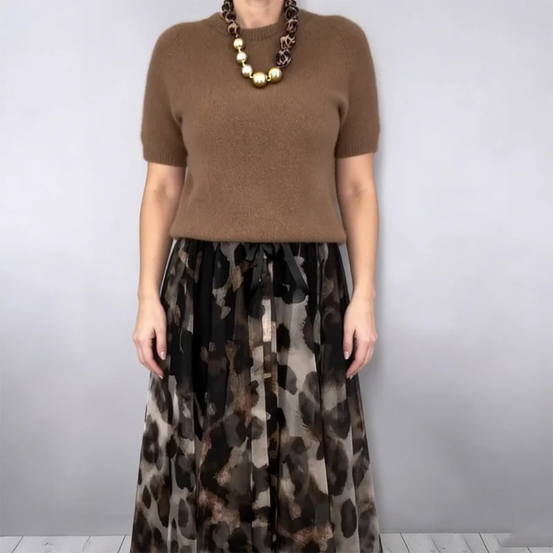 MAELA™ | CONJUNTO DE PUNTO Y FALDA FLUIDA
