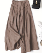 ARIADNA™ | PANTALONES DE LINO PIERNA ANCHA