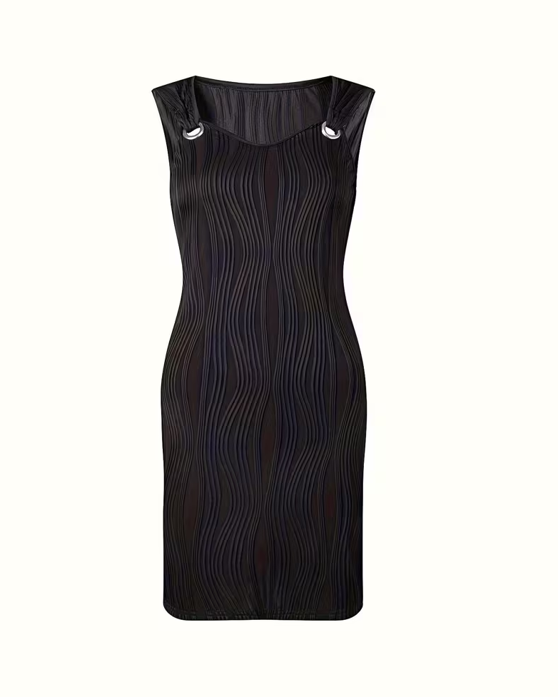 SARITA™ | VESTIDO MINI SIN MANGAS CON CUELLO EN V