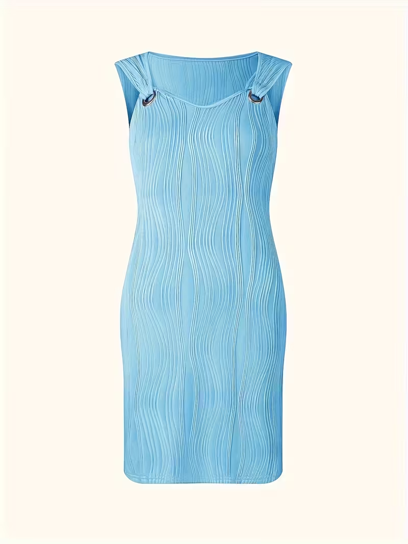 SARITA™ | VESTIDO MINI SIN MANGAS CON CUELLO EN V