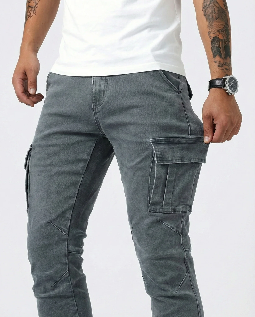 ALEJO™ | PANTALÓN CARGO ELÁSTICO
