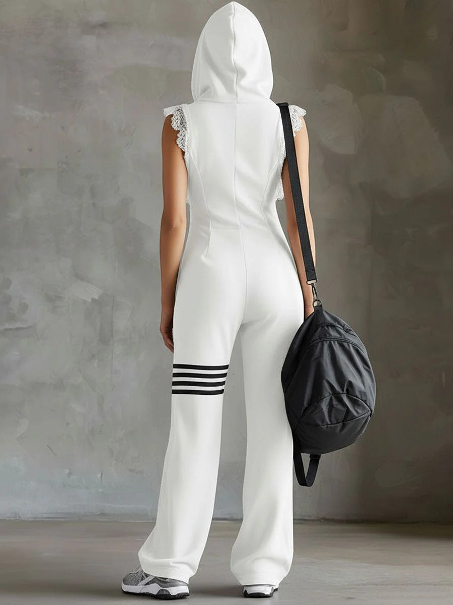 CITLALI™ | JUMPSUIT DEPORTIVO RETRO CON CAPUCHA
