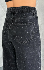 AURORA™ | VAQUEROS DE PIERNA RECTA CON STRASS