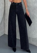 AURORA™ | VAQUEROS DE PIERNA RECTA CON STRASS