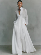SELENA™ | VESTIDO MAXI DE ALGODÓN Y LINO