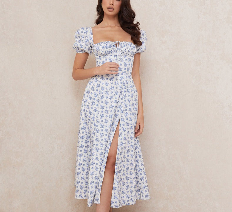 VERÓNICA™ | VESTIDO MANGAS ABULLONADAS