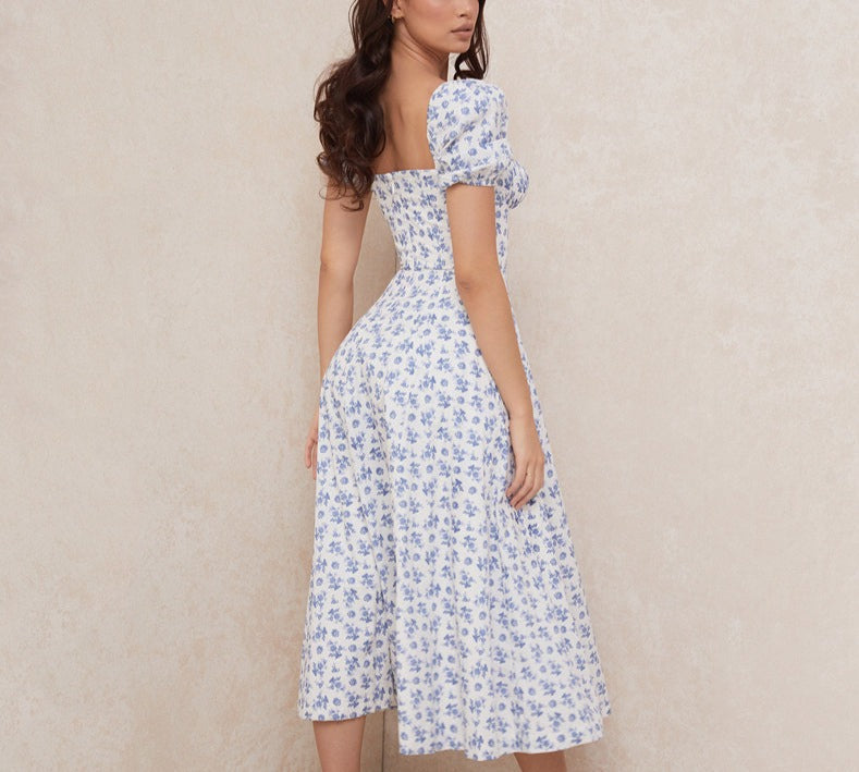 VERÓNICA™ | VESTIDO MANGAS ABULLONADAS