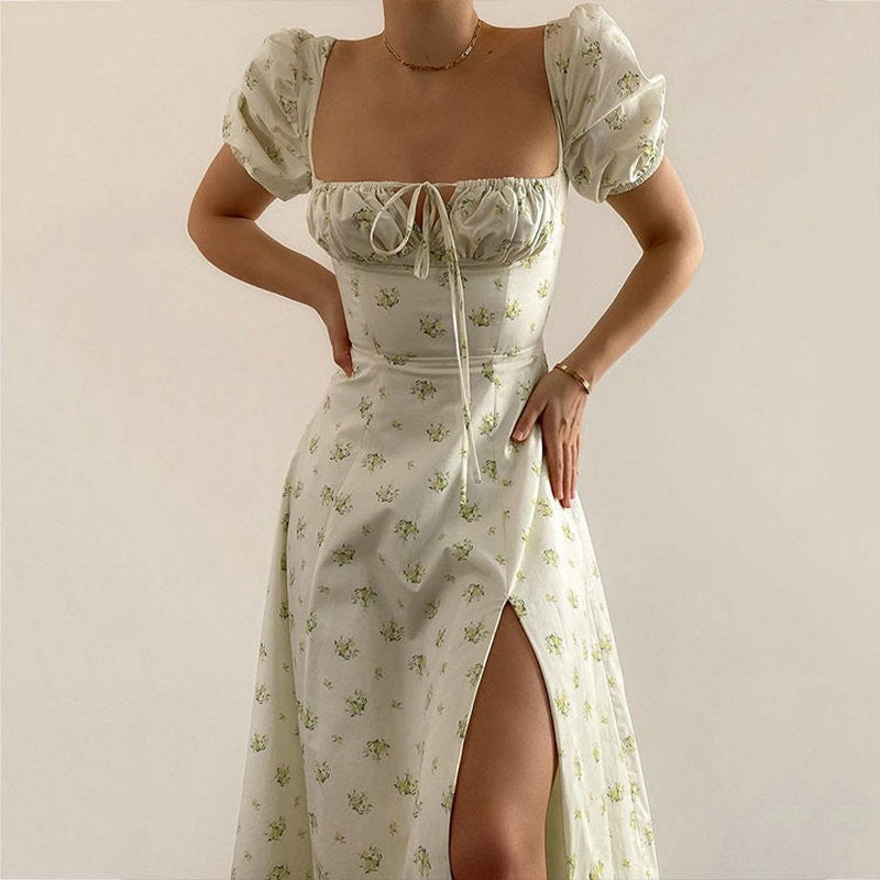VERÓNICA™ | VESTIDO MANGAS ABULLONADAS