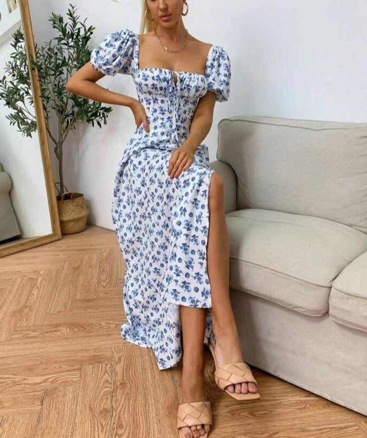 VERÓNICA™ | VESTIDO MANGAS ABULLONADAS