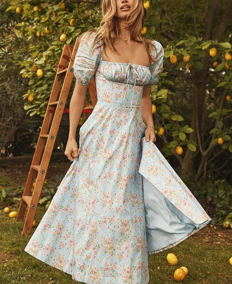 VERÓNICA™ | VESTIDO MANGAS ABULLONADAS