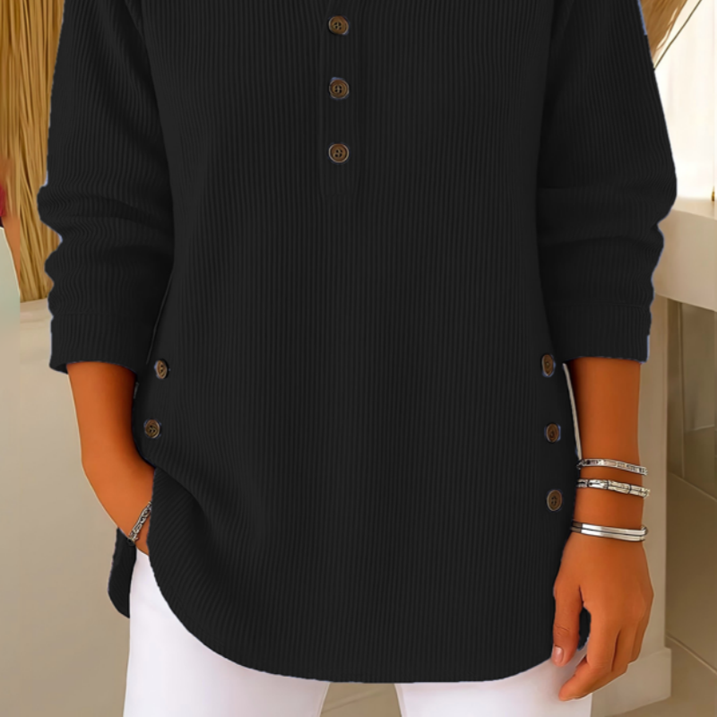 HENLEY™ | BLUSA DE PANA ABOTONADA