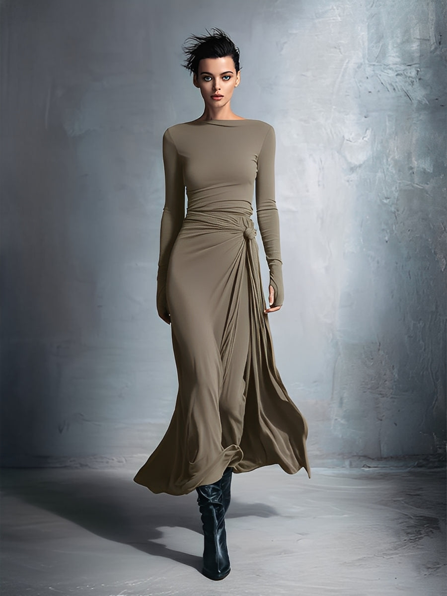 PAULA™ | VESTIDO MAXI EXQUISITO CON NUDO ENVOLVENTE